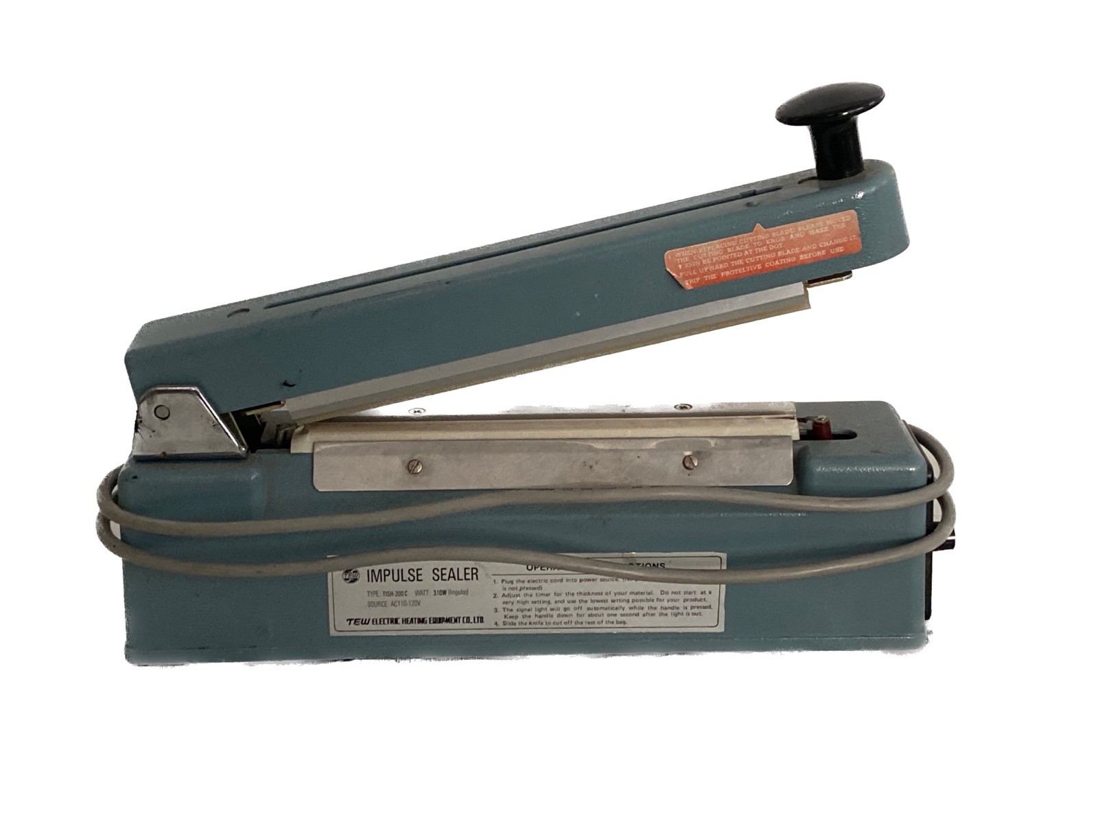 WORKING TEW Electric Heating Equipment 310W 110-120VAC Impulse Sealer TISH-200C