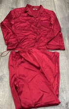 Marks  Spencer Red Pajama Set Pyjamas Size UK 16