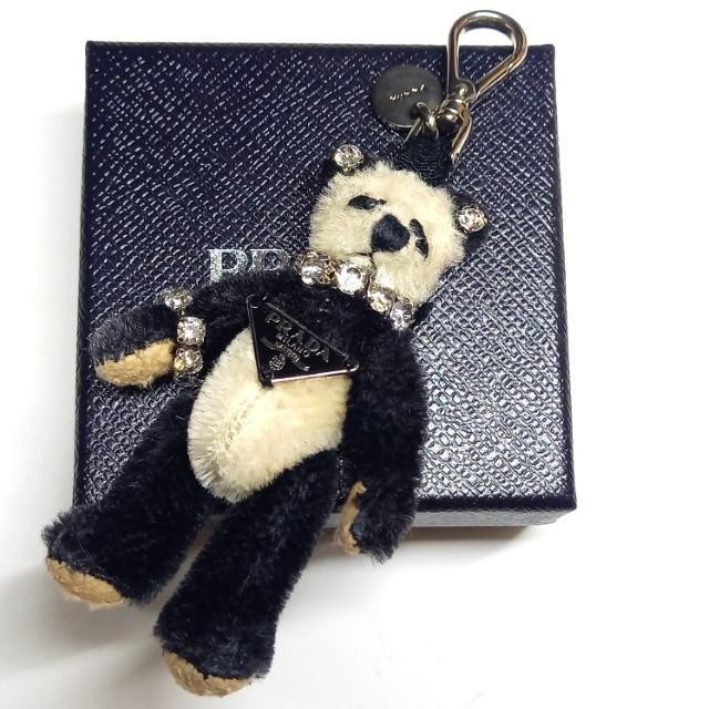 PRADA Key holder パンダキーリング　PANDA　KEYRING PRADA Panda Bear Keychain Keyring Charm Black Authentic | eBay