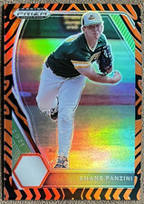 2021 Prizm Draft Picks Tiger Stripes /99 Shane Panzini Rookie #108 Royals SP RC