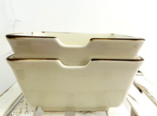 POTTERY BARN Asian Square Set of 2 Noodle Salad Bowls Chopstick