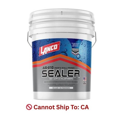 AS-210 5 Gal. 100% Acrylic Clear Roof Primer & Sealer NEW