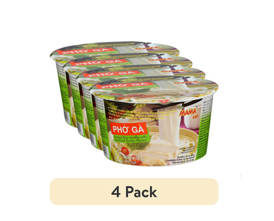 #ad 4 pack MAMA Pho Ga Chicken Flavor Instant Rice Noodles 2.29 oz 1 Count. $7.36