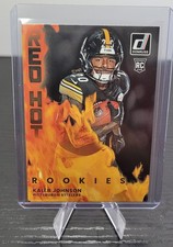 2025 Panini Donruss Kaleb Johnson Red Hot Rookies RHR-KLJ - Pittsburgh Steelers