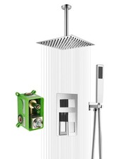 SUMERAIN Bathroom Shower System with Rain Showerhead Hand Shower