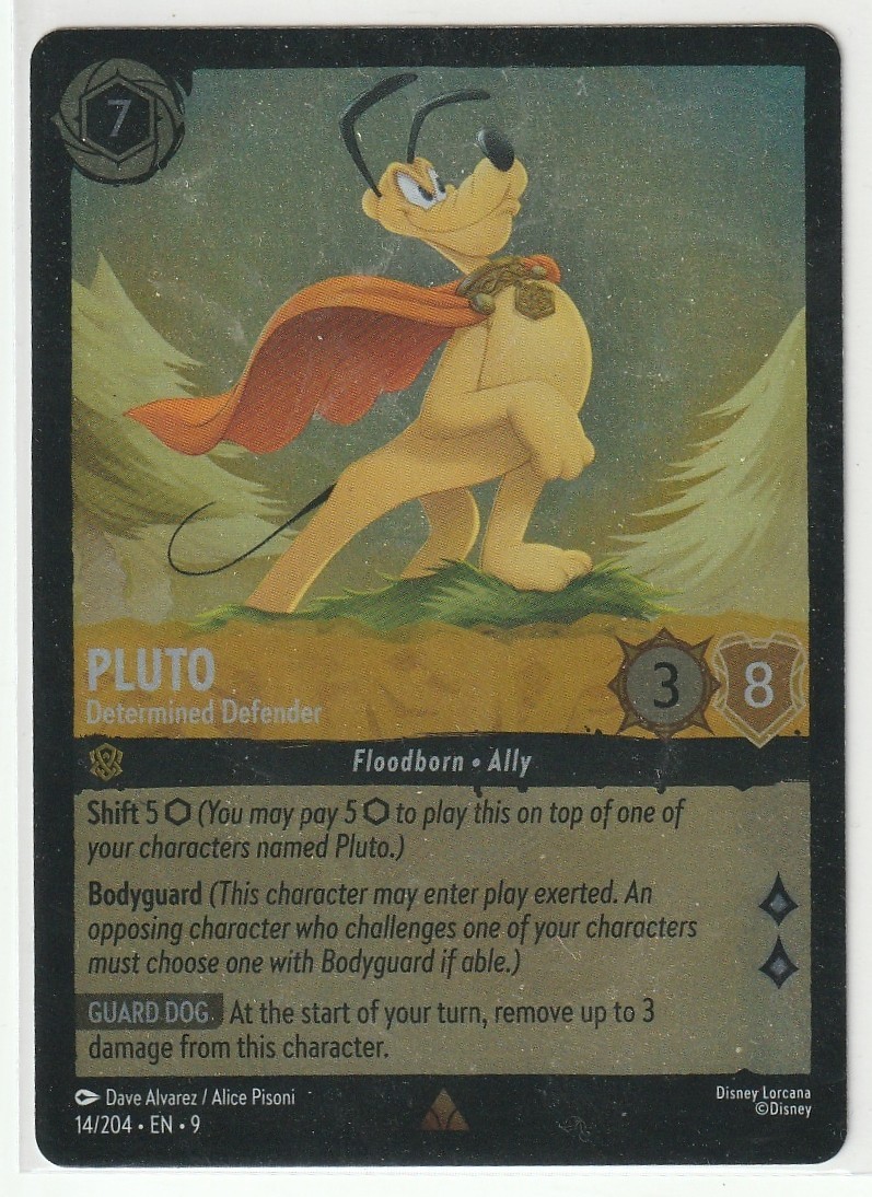 Pluto - Determined Defender 14/204 Lorcana Fabled Cold Foil NM