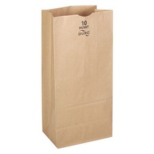 Duro Bag 70210 Grocery Bag, Brn, 13-3/8" L, 6-5/16"W, Pk400