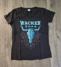 Wacken 2024 Girlie-Shirt Festival schwarz blau Musik Größe XL