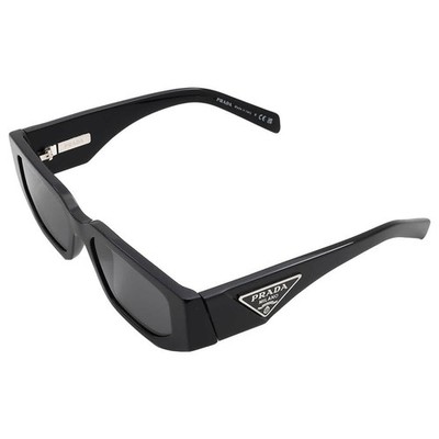 Prada Dark Grey Rectangular Men's Sunglasses PR 09ZS 1AB5S0 54 PR
