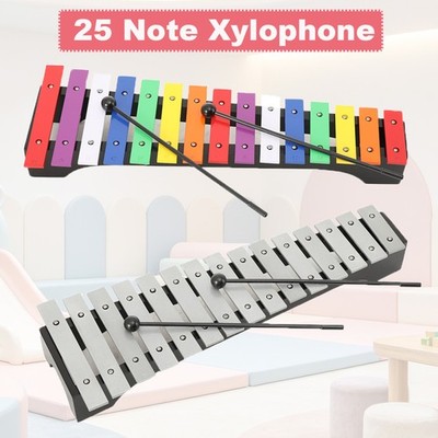 15 Notes Glockenspiel Xylophone Percussion Instrument Kit with 2pcs Mallets