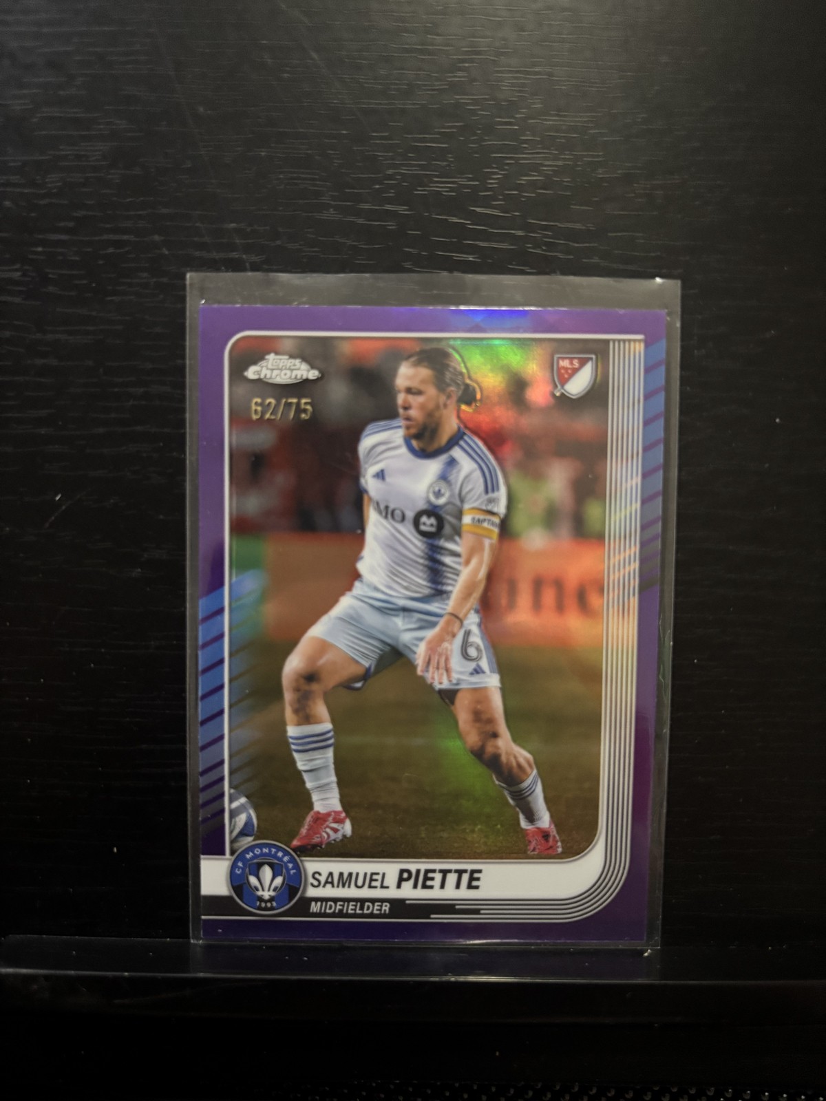 2025 Topps Chrome Mls - Samuel Piette #47 Purple Refractor /75