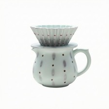 Celadon Ceramic Pour-over Coffee Set Compact for Reading Nook