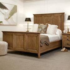 Farmhouse Rustic French Style Panelled bed frame 5ft Kingsize reclaimed Elm