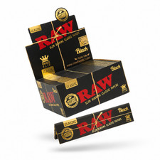 RAW Black King Size Slim Rolling Papers Full Box 50 Packs Slow Burn Bulk