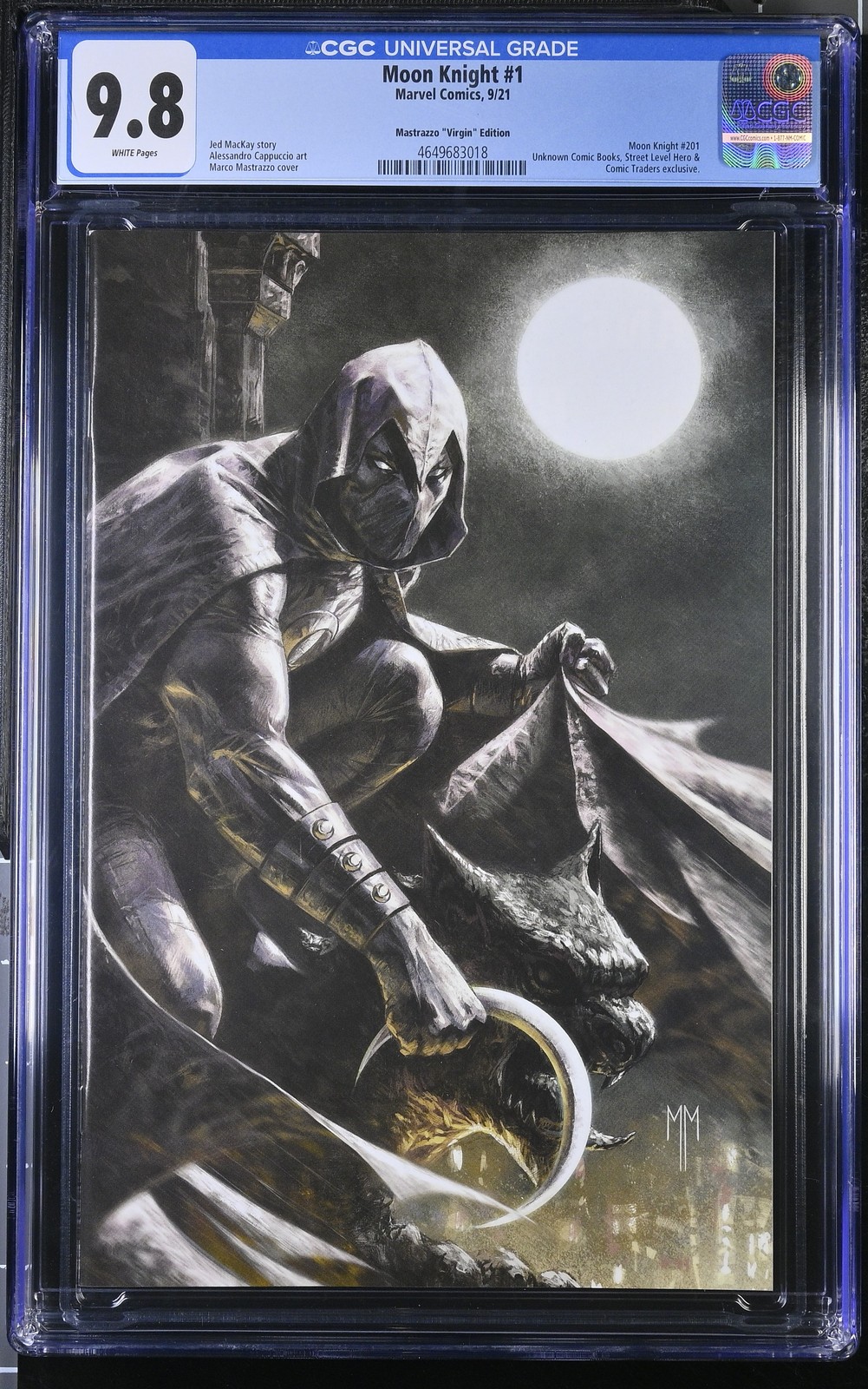 Moon Knight 1 CGC 9.8 Mastrazzo Virgin Variant