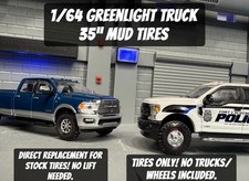164 Mud Tires For Greenlight Trucks Tires Only Dually Option Included 4 Or 6 Pk