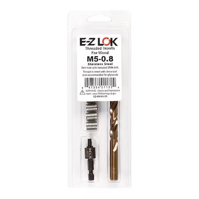 Thread Repair Kit, Knife Thread Inserts, 18-8 Stainless Steel, 6 Inserts,