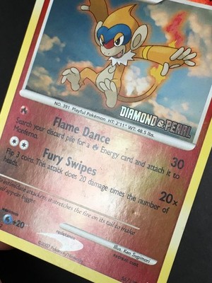 Pokemon TCG Monferno LV.18 56/130 Diamond and Pearl Stamped