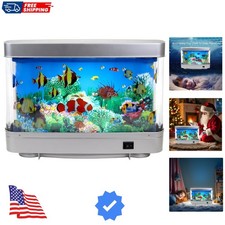 Sensory Artificial Aquarium Lamp LED Virtual Fake Fish Tank with Moving Mar...