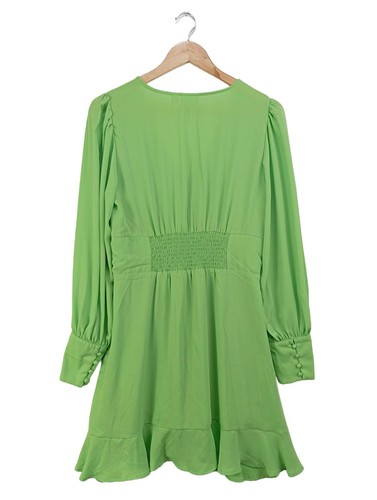 VILA Vestido de manga larga Mujeres Talla EU 38 verde look casual - Imagen 2 de 5
