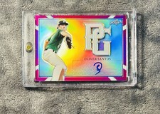 Oliver Santos 2021 Leaf Perfect Game National Showcase Pink Prizm Auto SSP 6/6