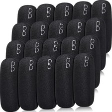 Kanayu 20 Pcs Hard Shell Glasses Case Bulk Linen Fabrics Protective 20 Black