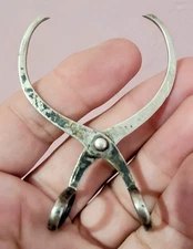 Antique 20s Lunt Sterling Silver Sugar Cube Tongs Crescent Claw Bonbon Ice Cube