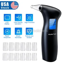 Alcohol Breathalyzer Police Digital Breath Analyzer Tester LCD Test Detector