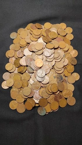 500 Copper 1940 thru 1958 Lincoln Wheat Cents Pennies with BU mixed in      Z077