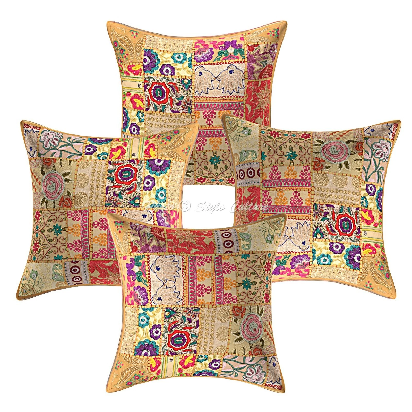 Boho Vintage Patchwork Throw Pillow Covers Cotton 45x45 cm Indian Cushion Cover
Opens in a new windo