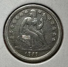 1856 US Seated LIBERTY SILVER Dime! "Philadelphia" Mint! VF Details! Old Coin!