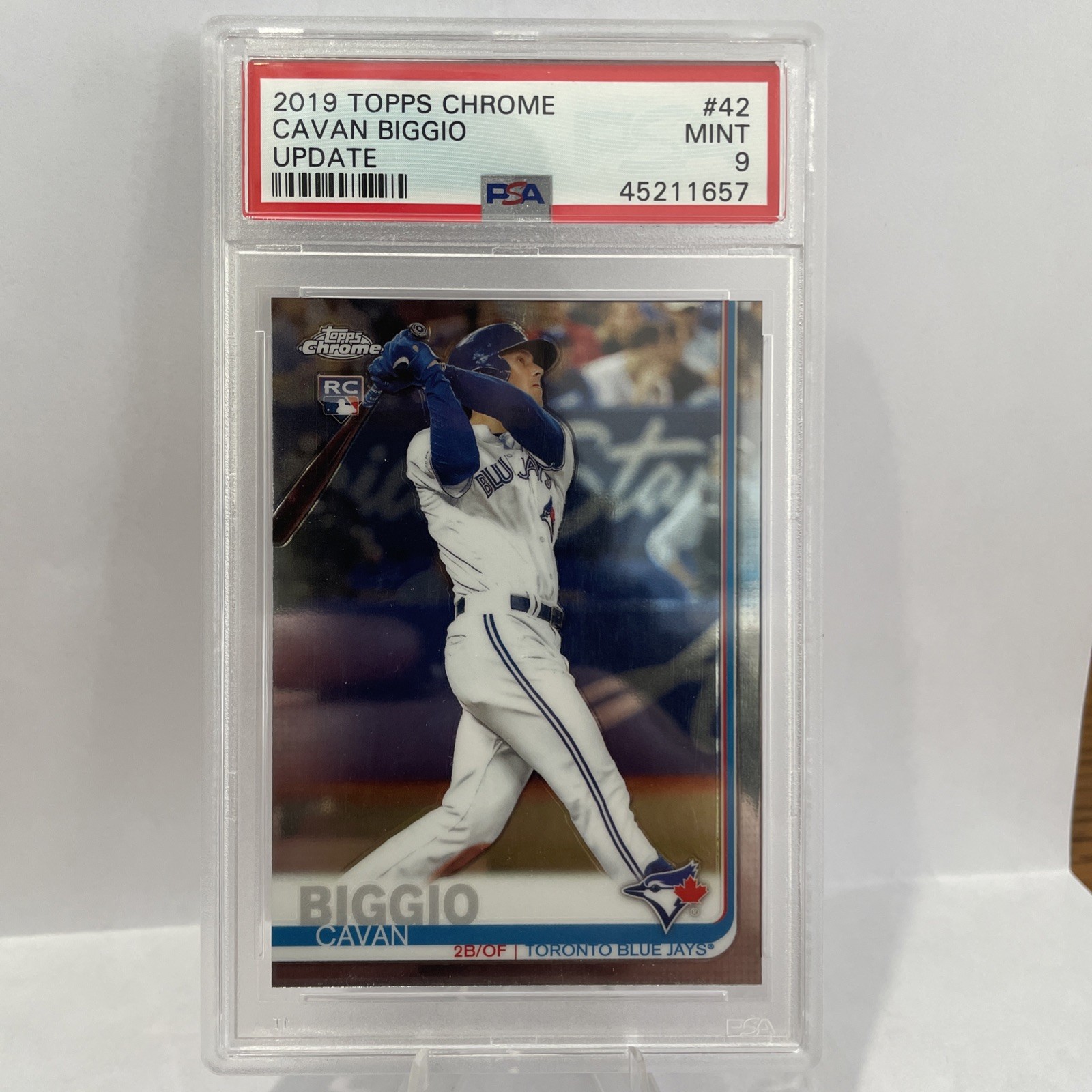 2019 TOPPS CHROME UPDATE BASEBALL #42 CAVAN BIGGIO PSA GEM MINT 9