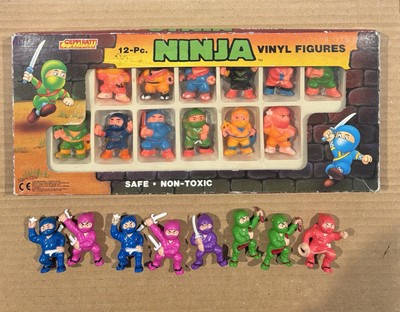 Ninja Vinyl Figuren 12 Stk. Neu - Ceppiratti 1986 + 8 Mini Ninja Figuren Farben