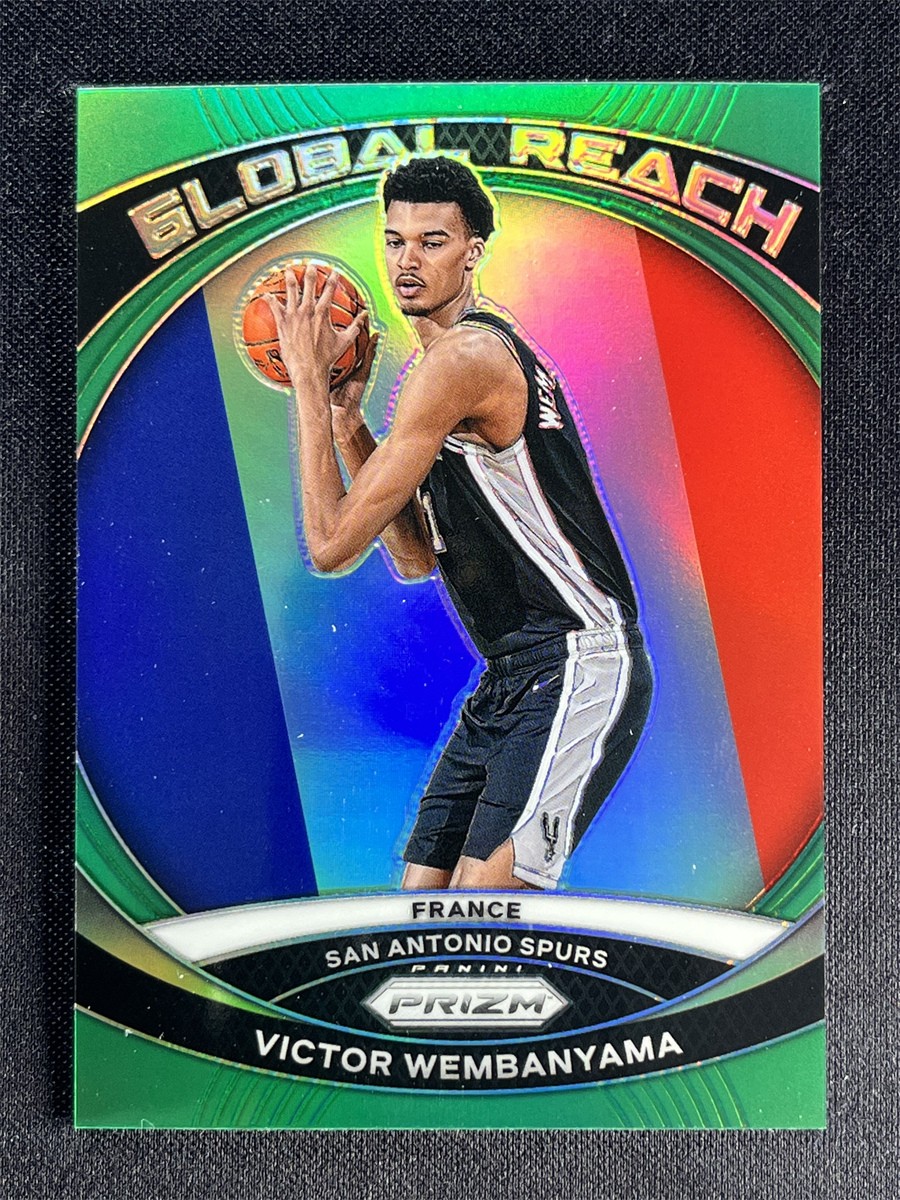 2023-24 Panini Prizm Victor Wembanyama #2 Global Reach Green Prizm Rookie RC
