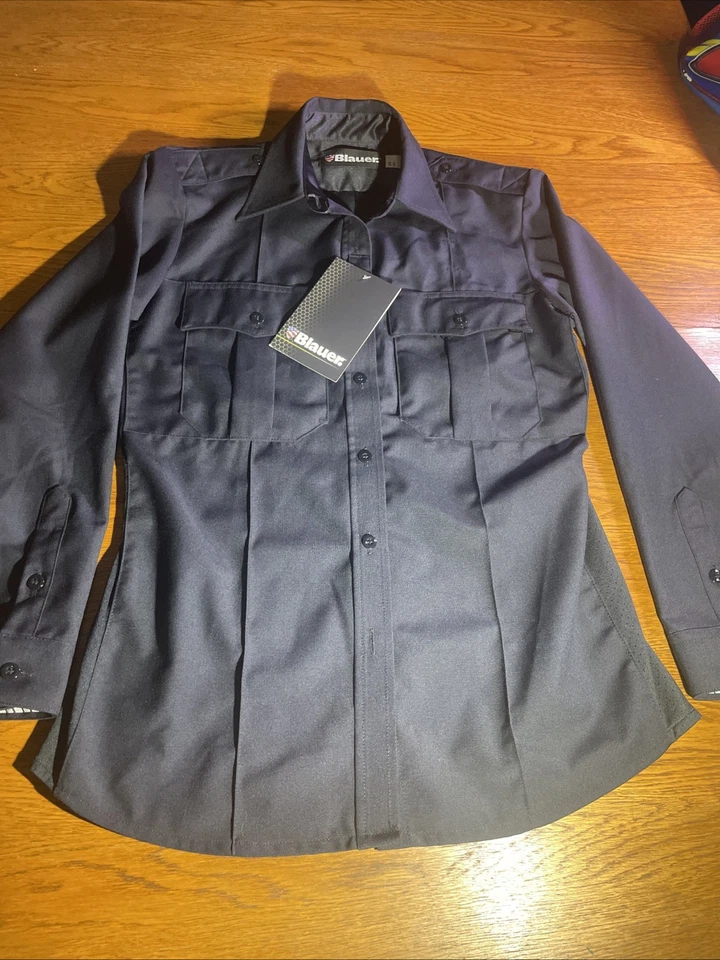 CAMISA AZUL MUJER 8436w MANGA CORTA RAYÓN SUPERCAMISA CREMALLERA NEGRA 34 REG Foto 2 de 4