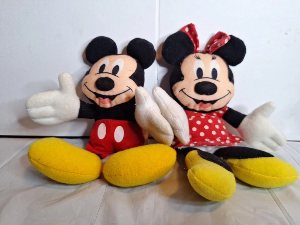 Lindo bolso de frijoles de peluche de colección Applause Disney Minnie y Mickey Mouse de 8"  Foto 4 de 4