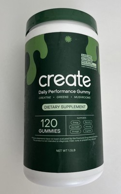 Create Daily Performance Gummy - 120 Gummies (30 Servings)w/creatine BB 10/26