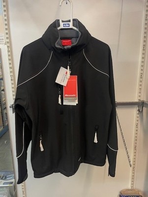 RESULT PERFORMANCE MENS BLACK SHELL JACKET FLEECE COLLAR SIZE SMALL