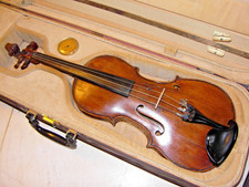 Old Violin With Note Johann Georg Thumhardt Amberg 1804 Luthier And Violin Maker