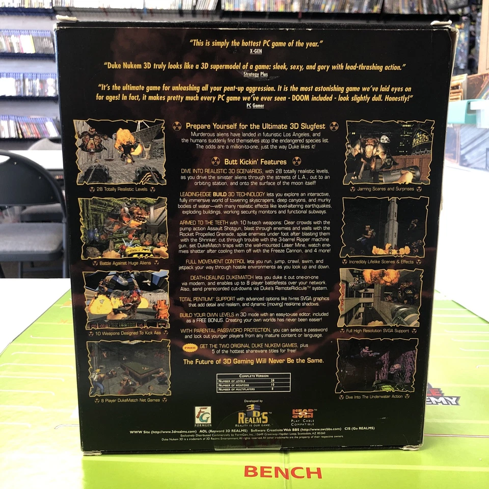 J4 Duke Nukem 3D (PC, 1996) Big Box 3D Realms - Insertos Foto 2 de 4