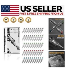 50Pcs Disposable Tattoo Cartridge Needles - Assorted Sizes for Precision Work