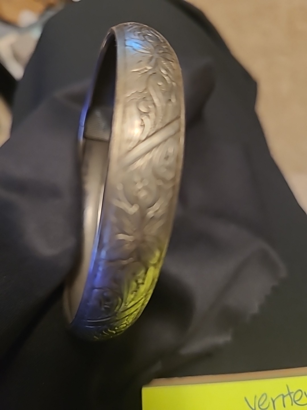 Vintage Pressed Embossed Solid Copper  Flower Des… - image 3