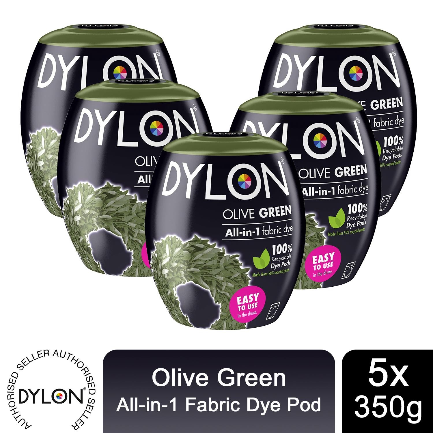 3x Dylon All-in-1 Washing Machine Fabric & Clothes Dye Pod - Olive Green - Image 13