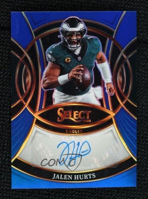 2025 Panini Select Signatures Blue Prizm /149 Jalen Hurts #SP-JLH Auto 1s6n