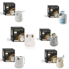 E27 Ceramic Porcelain Light Bulb Holder Edison Screw Socket for Heat Lamps Bulbs