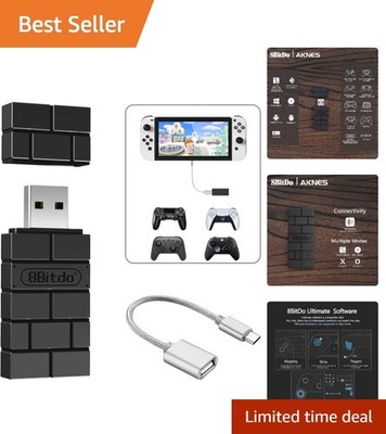 8BitDo Wireless USB Adapter with OTG Cable - Connect All Your Controllers