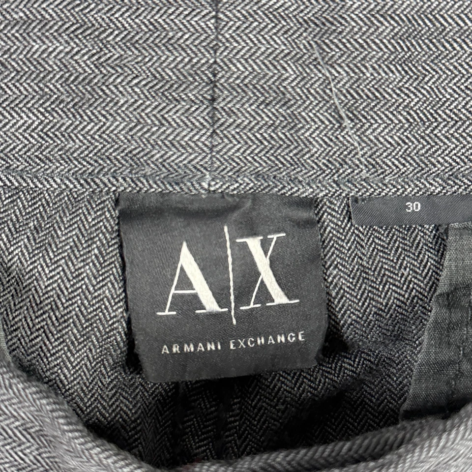 Armani Exchange Pants Mens 30x30 Gray Cargo Pants Slim Fit Wool Blend Designer - Image 3 of 4
