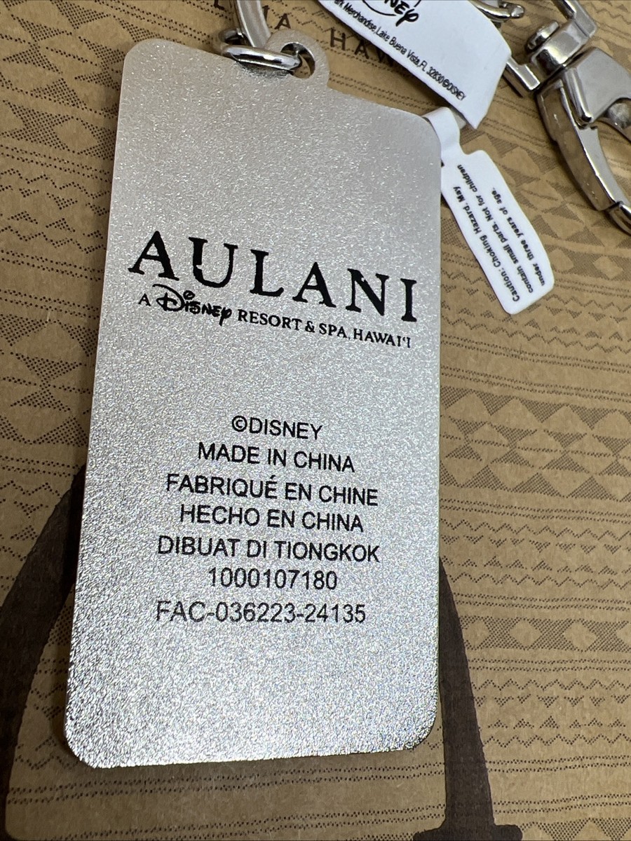 New Authentic Disney Aulani Exclusive Keychain Rainbow Aloha Ko