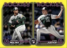 2024 Topps Update Evan Justice / Anthony Molina RCOM #US270 Yellow Colorado 23B