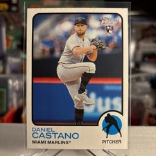 Daniel Castano 2022 Topps Heritage HN Marlins Photo Variation Rookie RC SP